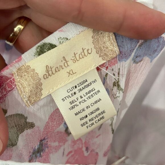 Altar’d State | Women’s NWT White Floral Halter Dress Size XL - Picture 7 of 14